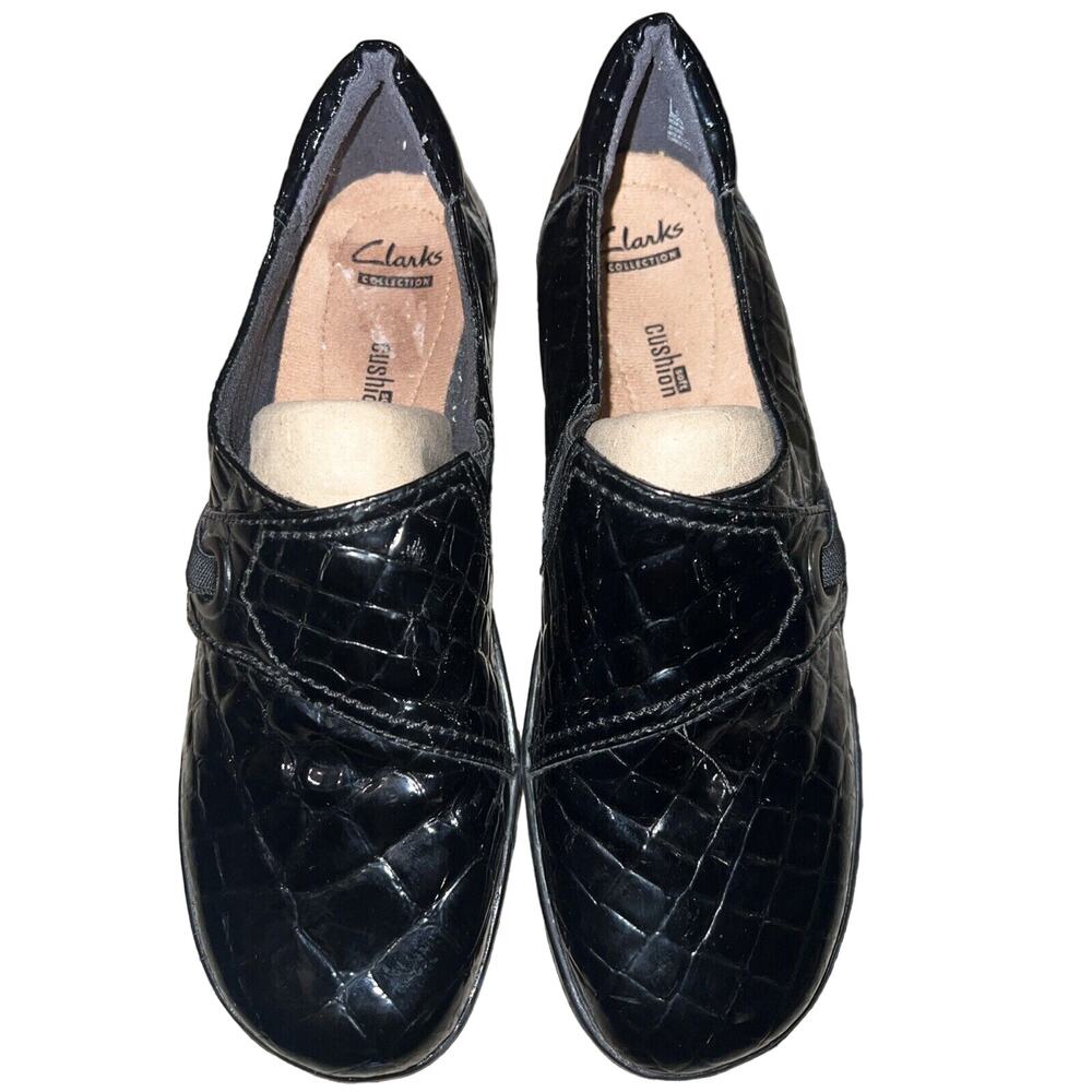 Clarks Black Slip On Casual Shoes May Carina Black Women's US 9.5 M‎